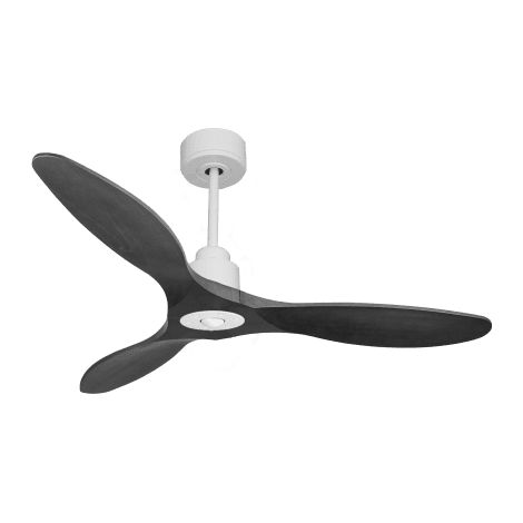 Tenerife Ring - Super destratificateur et ventilateur DC 132 cm Blanc pales bois noir sans Lumière 25 à 35 m² (1/5)