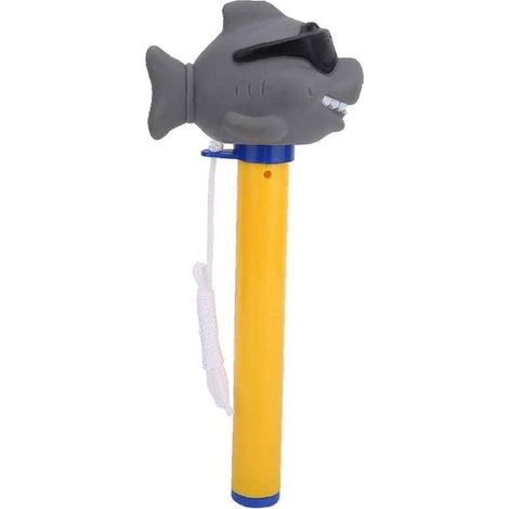 royaluxe - Thermomètre Flottant de Piscine Indicateur De Température Cartoon Shark Thermomètre De Forme Avec Chaîne Pour Piscine Spa Bain À Remous Étang,Requin noir,, (1/5)
