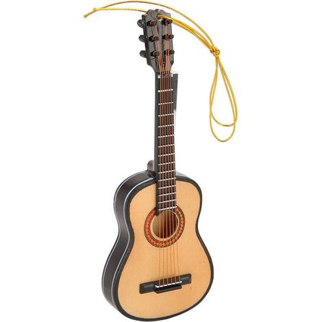 Realistisches Deko-Gitarrenmodell, Miniatur-Holzgitarren-Ornament für den Weihnachtsbaum, Studie