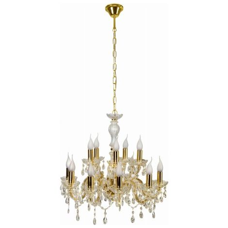 Lampadario Candellux Maria 12xE14 oro regolabile Ø62