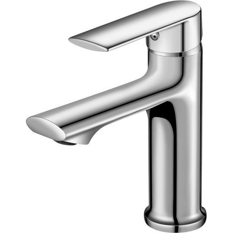 Robinet de Lavabo Salle de Bains, Robinet Économiseur d'Eau, Robinetterie de Lavabo pour Eau Froide et Chaude(Chromé) (1/4)