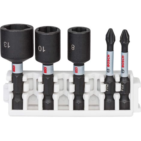 Coffret de 5 embouts de vissage et douilles Impact Control (Pick and Click, accessoires pour visseuse à percussion) (1/5)