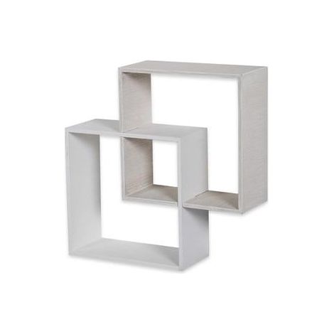 Mensola doppio quadro, 44,5x13x44,5 cm