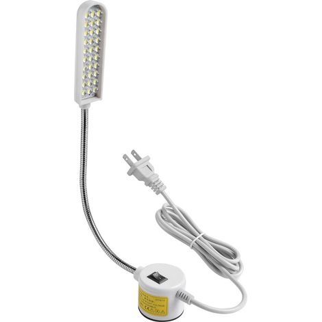 Lampe LED pour machine à coudre Col de cygne flexible 360° 30 puces LED Économie d'énergie jusqu'à 90% Base magnétique (1/5)