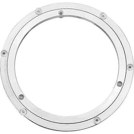 Dienblad van aluminiumlegering, zwaar uitgevoerd dienblad, dienblad met draaibare lagers, rond dienblad voor eettafel, soepel draaiend dienblad, 16 inch (1/5)