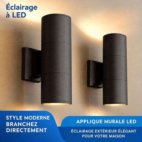 Applique murale extérieure LED cylindrique tête simple 3W étanche luminaire façade pilier 220V 1 kg – Livraison gratuite (1/5)