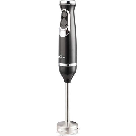 Michelino 600 Watt Stabmixer Edelstahl-Mixstab Pürierstab mit stufenloser Geschwindigkeitsreglung schwarz-silber