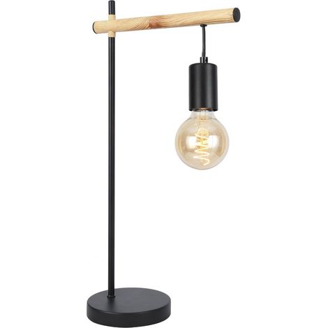 Lampada da tavolo Candellux IZZY 1xE27 nera legno (1/5)