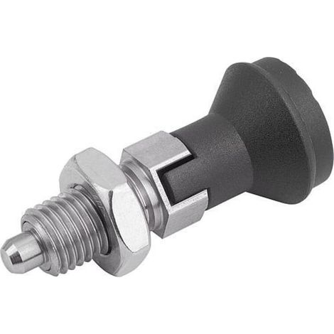 KIPP Arretierbolzen GR.2 M12x1,5 6mm Form D mit Rastnut Edelstahl (1/4)