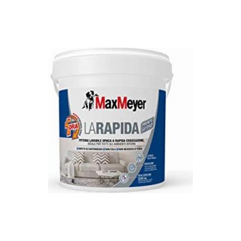 IDROPITTURA MAX LAVABILE LA RAPIDA 4 L BIANCO OPACO (1/2)