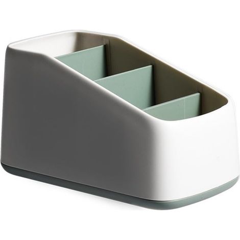Bote de rangement de bureau, support de télécommande TV, 4 grilles en ABS peu encombrant, organisateur de bureau(vert) (1/5)