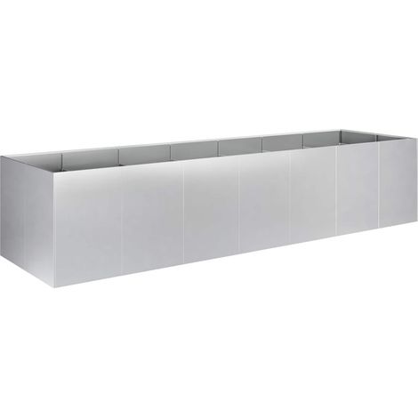 Cache-pot de jardin Argenté 280 x 80 x 60 cm Acier galvanisé vidaXL