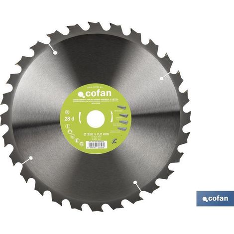 disco de sierra ingletadora para madera/metal ø350 x 2,2 x 30 mm, 28 dientes (1/5)