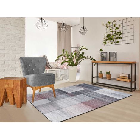 ATTICGO Tapis géométrique imprimé CLASS 91 Gris 160x230 cm (1/4)