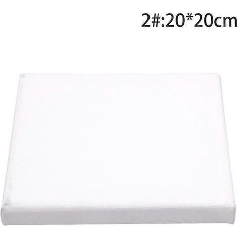 Toile d'Artiste Blanche Carrée sur Châssis Bois pour Peinture à l'Huile et Acrylic