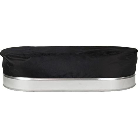 Housse de Piscine Ovale 4 Pieds, Couverture Solaire pour Piscine Hors-Sol, Bâche de Protection Noire (1/4)