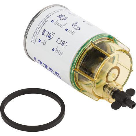 Drfeify Kraftstoff-Wasser-Abscheider mit Einem Durchmesser von 9,7 cm, Öl-Wasser-Abscheider mit Nylonbecher für Schiffe und Yachten (1/5)