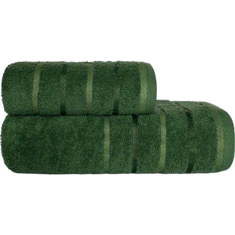 Asciugamano 50x90 spugna verde bottiglia 500 g/mq Faro