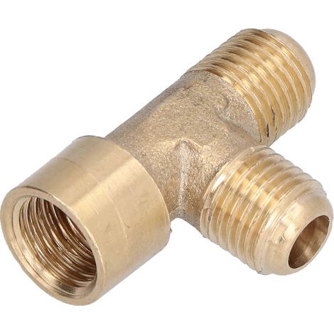 Raccord de jonction à filetage externe en laiton à 3 voies pour accessoires pneumatiques (1/5)