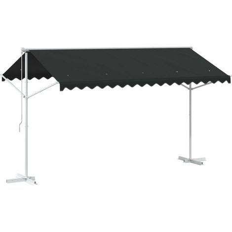 Toldo independiente 4 x 3 m Poliéster Gris antracita vidaXL
