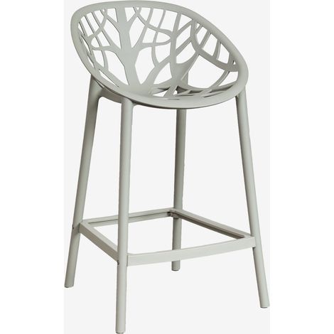 SKLUM Hoher Gartenhocker aus Polypropylen Ores Grün Caqui ↑65 cm                                 