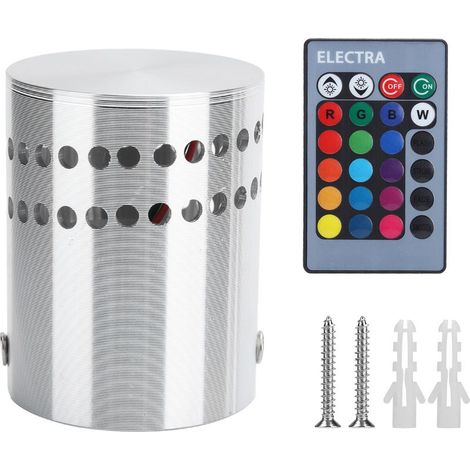 Plafonnier LED en spirale RGB 3W, télécommande sans fil, applique murale à intensité variable, filaire, AC85-265V (1/5)