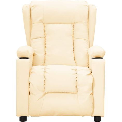 Maison Exclusive - Poltrona Massaggiante Crema in Similpelle