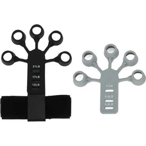 Appareil d'entraînement des doigts et des mains, 6 niveaux de résistance, en silicone souple, pour renforcer les mains des athlètes et des musiciens (1/5)