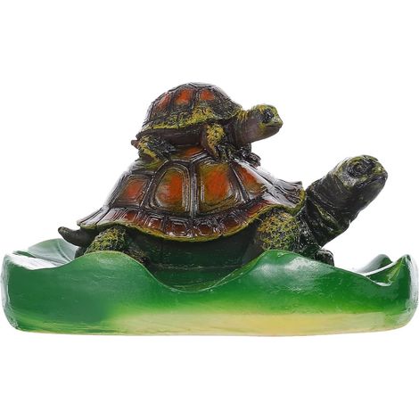 Figura decorativa flotante de tortuga Veemoon para estanque, hecha de resina. Decoración acuática realista para estanques y acuarios. Detallada, ligera y duradera. (1/5)