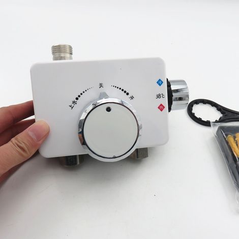 Thermostatic valve for solar water heaters, thermostatic mixer for hot and cold water taps, thermostatic valve for exposed shower switches