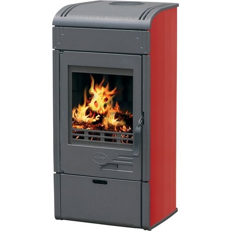Plamen Gusskaminofen Vesta Rot und 9 kW (1/3)
