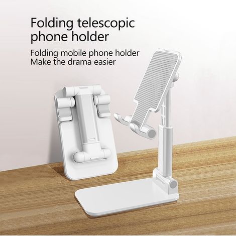 Support tablette et téléphone mobile en métal, pliable, support de bureau réglable pour table. (1/5)