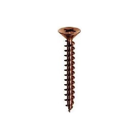 Viti per legno tps bronzate filetto totale per fissaggio legno/legno woodpecker dimensione disponibile: mm 3 x 20 - 500 pz