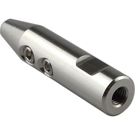 Kegel-Klemmenblock aus Edelstahl 316, Stahlseilverbinder, Pfostengeländer-Verbindungskabel aus Stahldrahtseil – M53 – Zubehör (1/4)