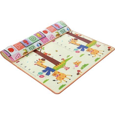 Spielmatte für Babys, Krabbelmatte für den Boden, große Babymatte, faltbare Plüschoberfläche, rutschfeste Ausführung 1 (1/5)