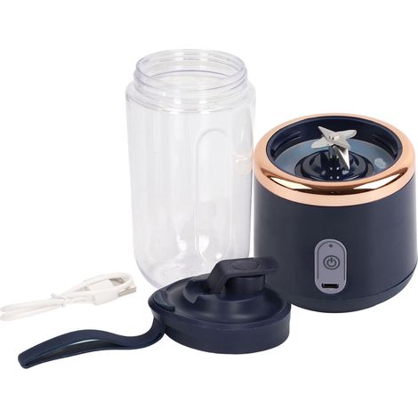 Tragbarer Smoothie-Mixer, 400 ml, 6 Klingen, 22.000 U/min, USB-aufladbar, ideal für Obst und Gemüse unterwegs (1/5)