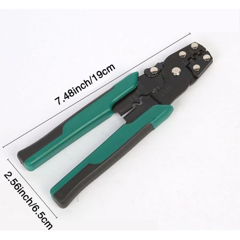 Pince a Sertir Cosse Electrique, Pince Sertir Cosse, Pinces à Sertir, Outil de Sertissage, Pince à Sertir pour Câbles, Pince a Sertir/Coupe Câble/Pince à Dénuder 3 en 1, Pour le Sertissage, Coupe (1/5)