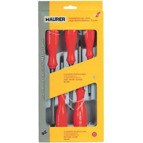 CACCIAVITI MAURER SERIE 5PZ REDS PROFESSIONAL CF. BLISTER