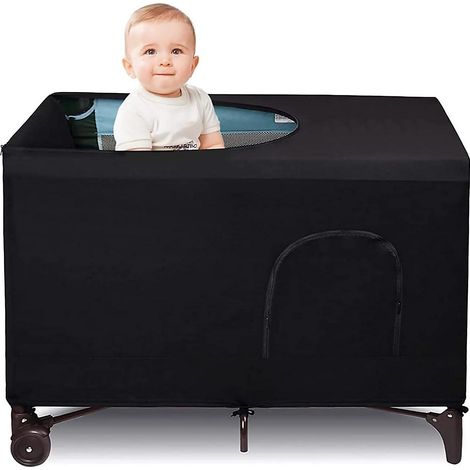 Housse de lit pour bébé, élastique, anti-insectes, coupe-vent, anti-lumière, barrière de protection, moustiquaire uniquement (1/5)