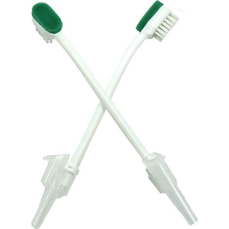 Suction Toothbrush - Latex Free Sponge Tip - Compatible With Standard Suction Tubing - For Oral Care In Medical Settings - 20 Pieces