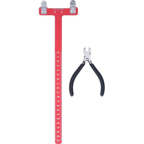 Ensemble de pinces à clip en laiton pour corde d'arc, point d'encochage, règle de mesure en forme de T (1/5)
