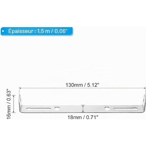 Support de Fixation Plafonnier 130mm avec Vis Rondelle Écrou (1/4)