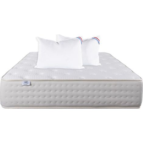 Matelas Purlux, 26cm, latex, indépendance du couchage, face été/hiver + Oreiller, 140x190cm (1/4)