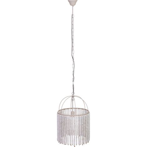 Lámpara de techo de metal y madera 38x38x61h cm (1/5)