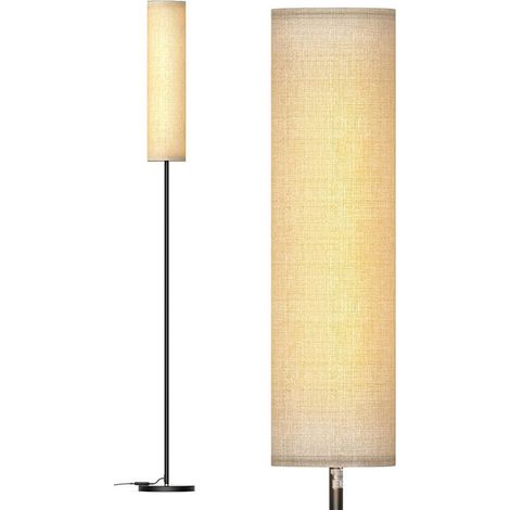 Lampadaire LED dimmable avec 3 températures de couleur, abat-jour en lin (1/5)