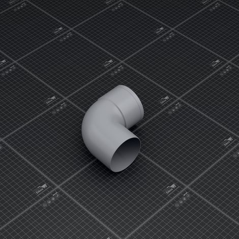 Coude M/F 87° pour tuyau de 80 mm - Gris