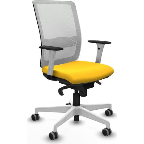 Sedia da ufficio piqueras y crespo Haches giallo similpelle (1/2)