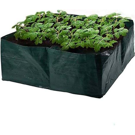 Sacchetto per la semina, Sacchi per la coltivazione di piante verdi, 60 cm x 60 cm, 4 griglie divise, Sacchetto per la semina quadrato, Vaso per la coltivazione di piante, Aiuole rialzate, Contenitore