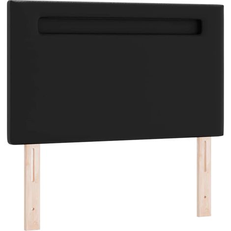 Headboard with LED Strip Lights with Headboard Black 100 cm PVC vidaXL (1/5)