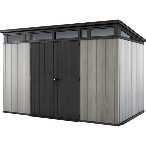 Keter – Abri de jardin résine 7 m² – Dimensions 340x218x226 cm – Panneau de plancher résistant – Résiste aux intempéries – Pour équipements lourds
